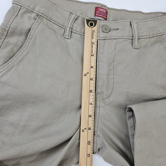Levis XX Chino Pants Mens 29x30 Standard Tapered Fit Cotton Tan Khaki Flat Front - Picture 9 of 11